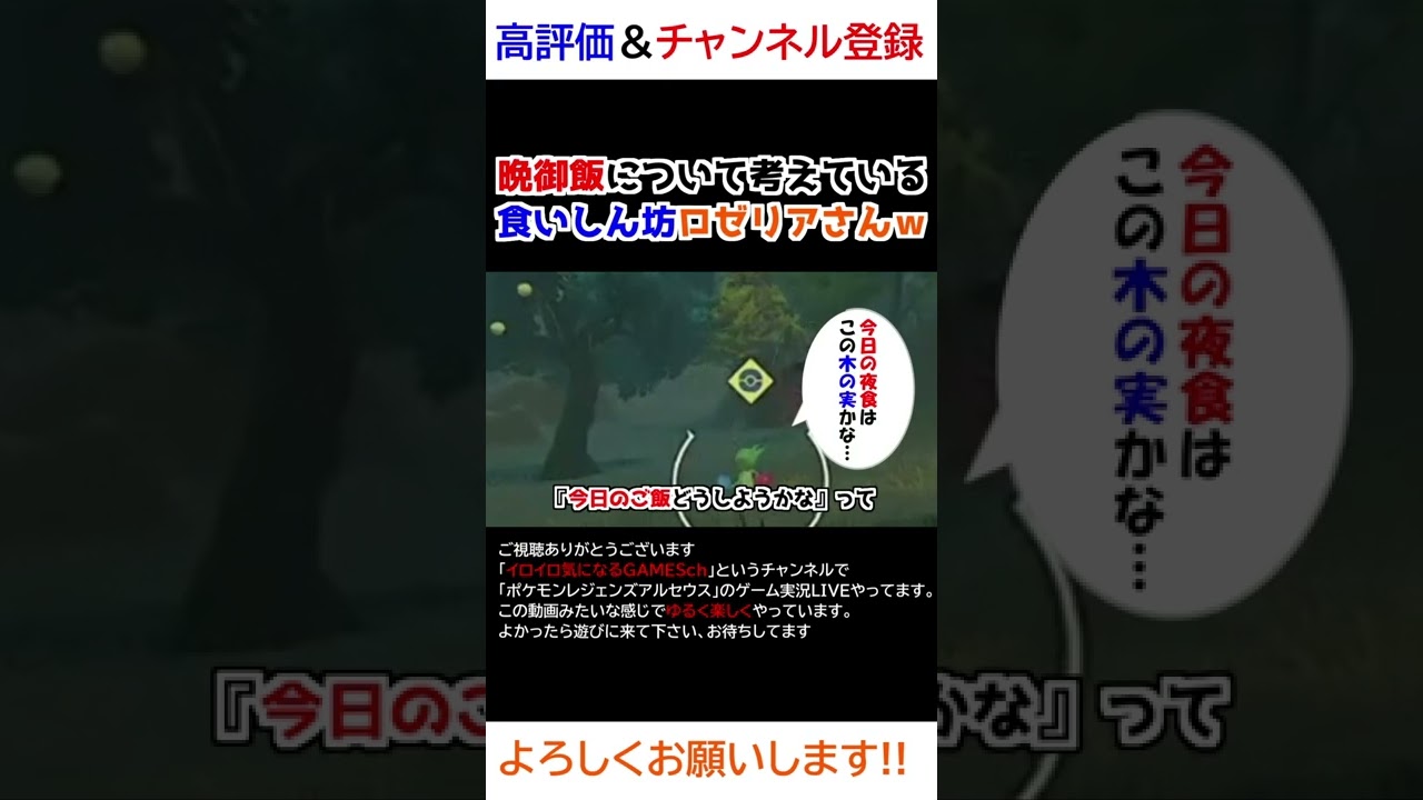 本日の晩御飯について考えるロゼリアさんに遭遇ｗｗｗ【Pokémon LEGENDS アルセウス】