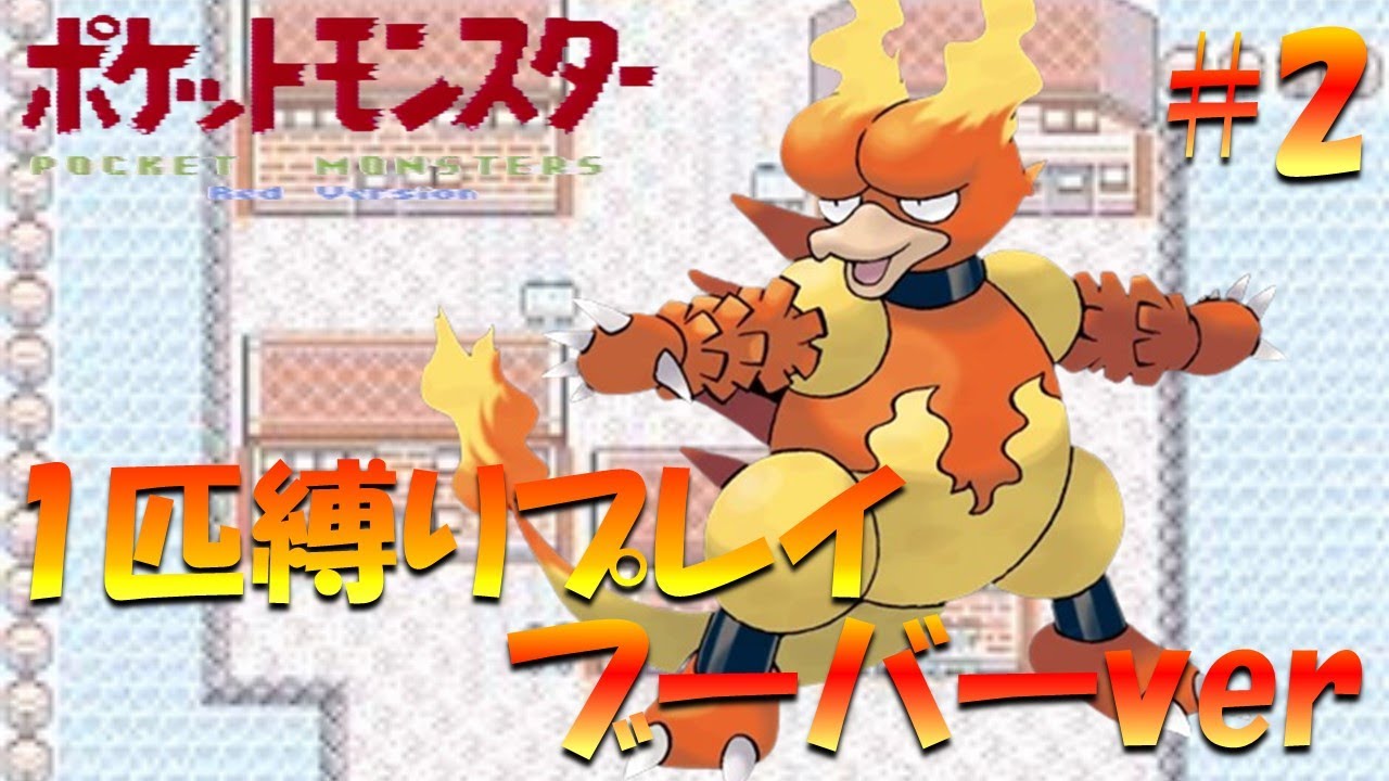 【ポケモン初代】ポケモン1匹縛りプレイ!! ブーバーきみに決めた！part 2【ゲーム実況】【縛りプレイ】