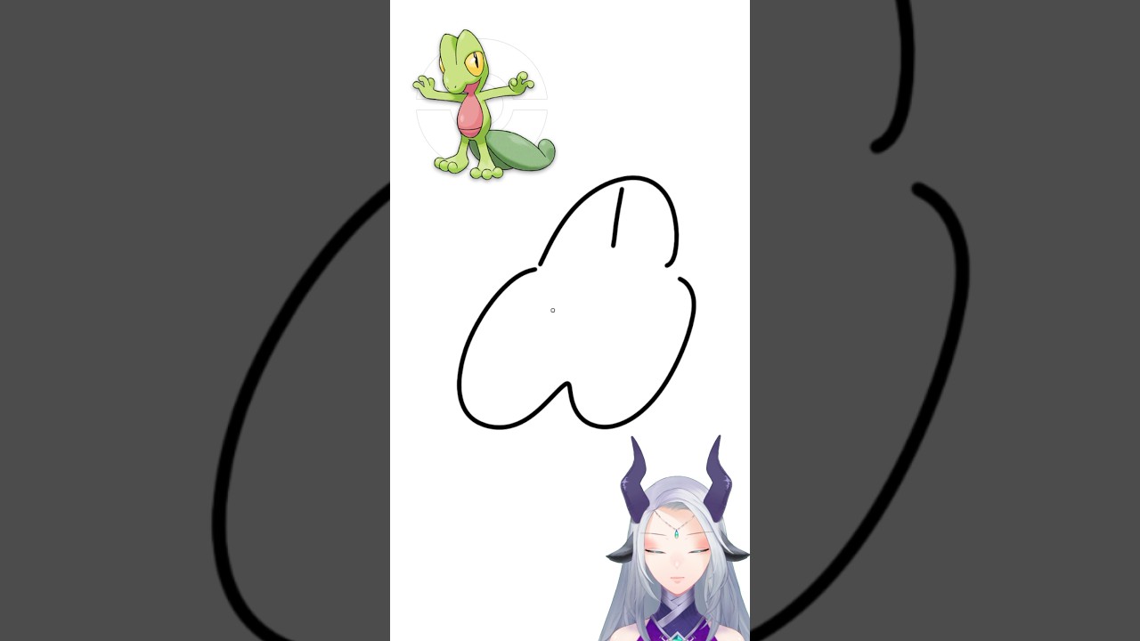 3秒でキモリ描いてみた #描いてみた  #イラストメイキング #shorts #Vtuber  #ブルーアーカイブ #ポケモン #3秒で描いてみた #人マニア
