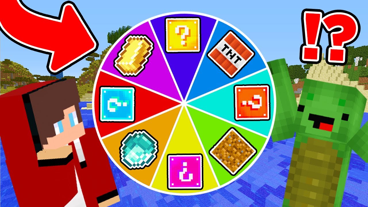 ラッキーブロックガチャで最強の武器が出た！【マインクラフト】