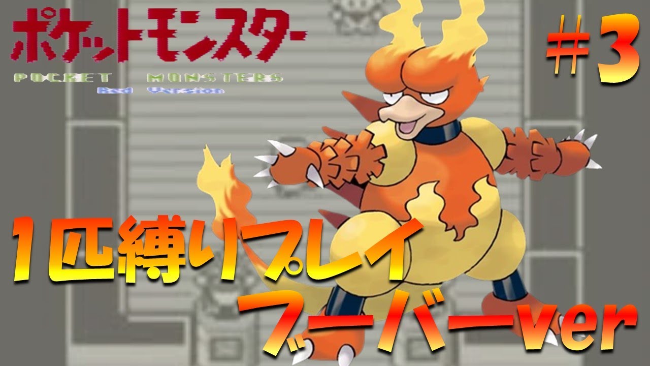 【ポケモン初代】ポケモン1匹縛りプレイ!! ブーバーきみに決めた！part 3【ゲーム実況】【縛りプレイ】