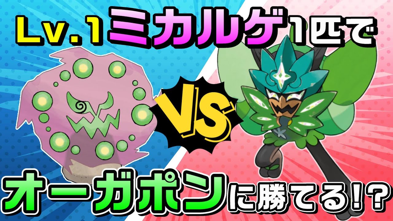 【ポケモンSV】レベル1ミカルゲ1匹でオーガポン4連戦に勝てるか！？