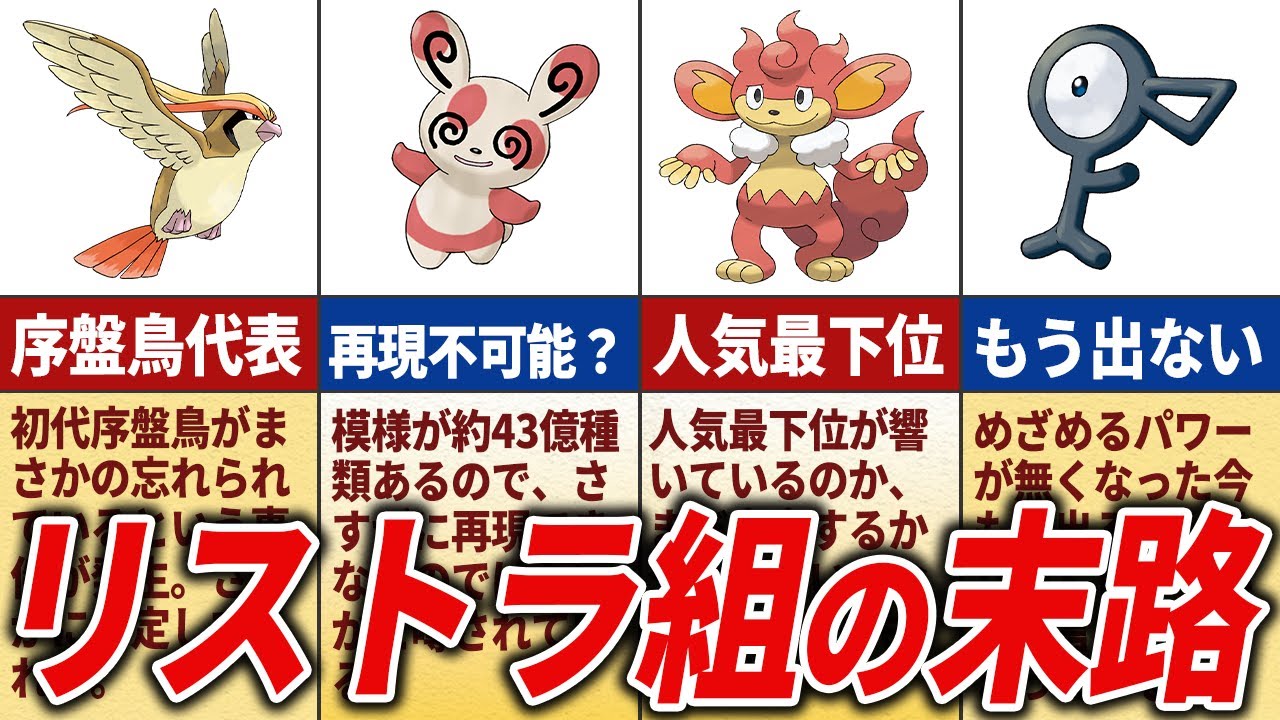 次リストラされるといよいよ空気になってしまうポケモン20選【ポケモンSV】