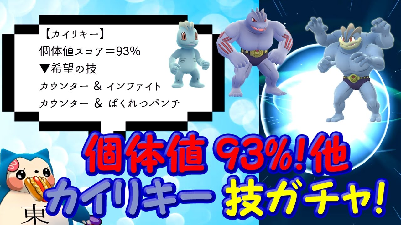 【リベンジ成功？】カイリキー厳選技ガチャ個体値93％他ワンリキー進化