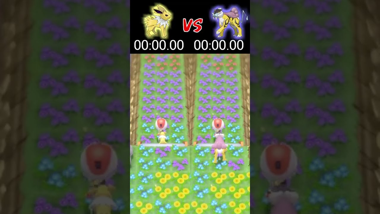 ライコウ VS サンダース 速いのはどっち？【ポケモンBDSP】#shorts