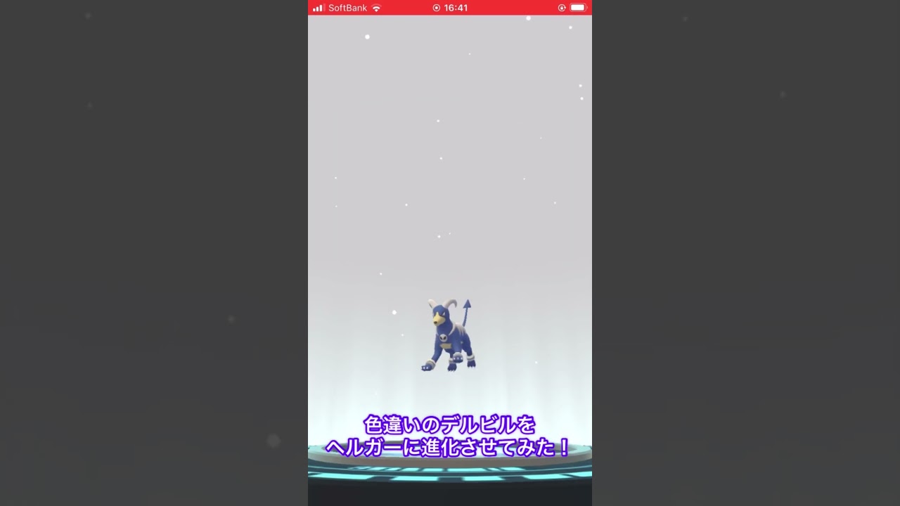 色違いのデルビルをヘルガーに進化させてみた！ #ポケモンgo #色違い