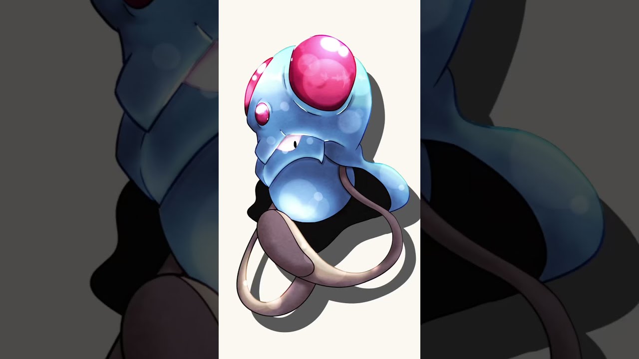 【イラストメイキング】メノクラゲ(ポケットモンスター)【15秒版】※フル版は別途動画にて