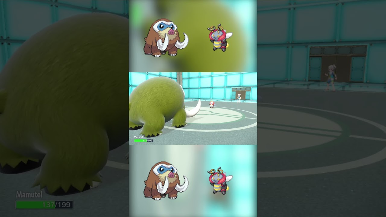 バルビートに煽られてブチギレマンムー #shorts　#ポケモンsv　#碧の仮面