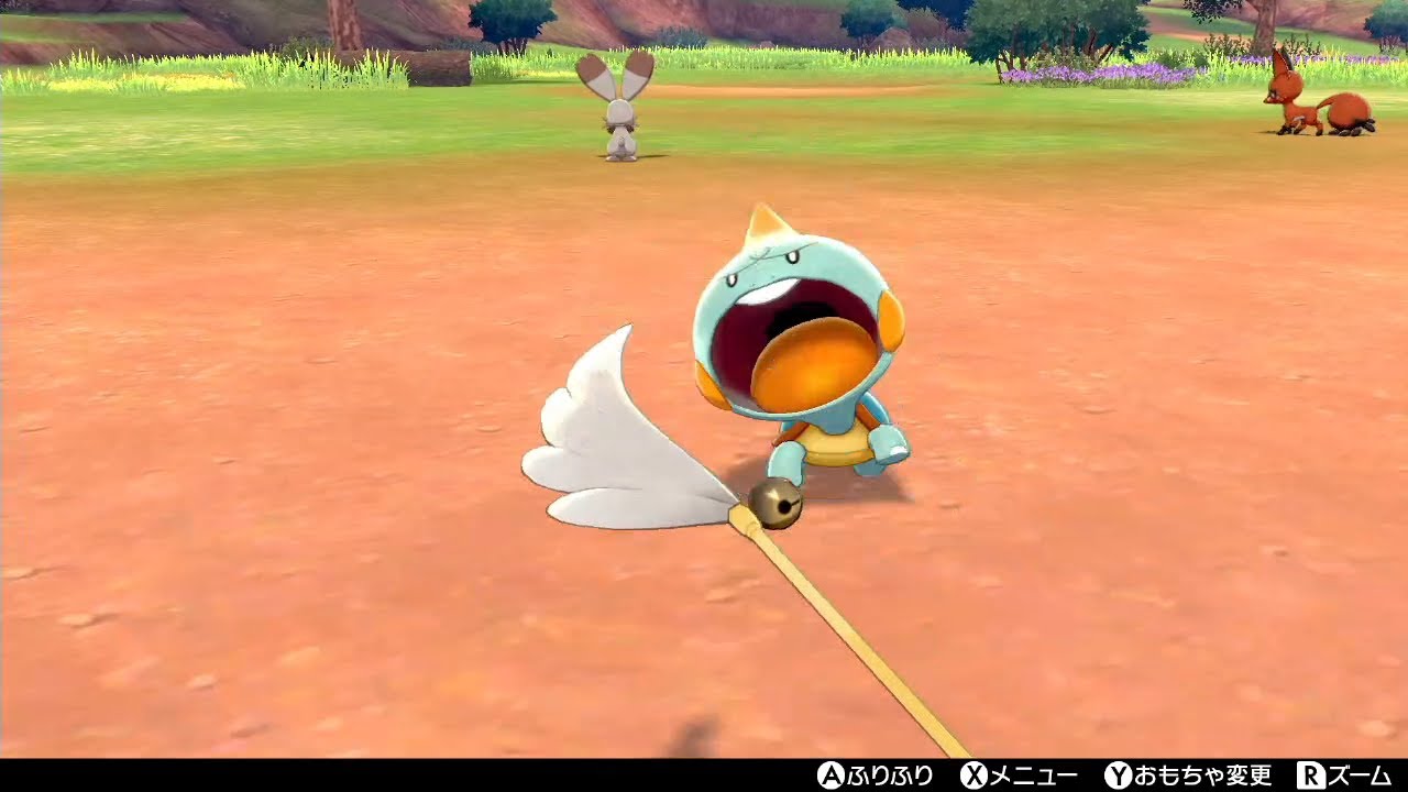 【ポケモン】はじめてのキャンプ！ポケじゃらしで遊ぶカムカメに全力で癒されろ【ちゃんと痛いポケモンソード実況#13】