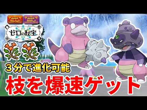 【ポケモンSV】3分で40本！ガラナツの枝を爆速入手してガラルヤドキング・ガラルヤドランに進化させる方法【ゼロの秘宝 藍の円盤】