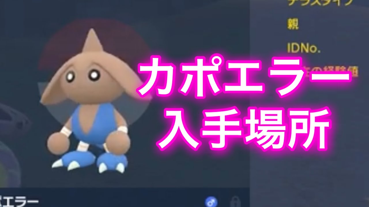【ポケモンSV】【藍の円盤】カポエラー入手場所