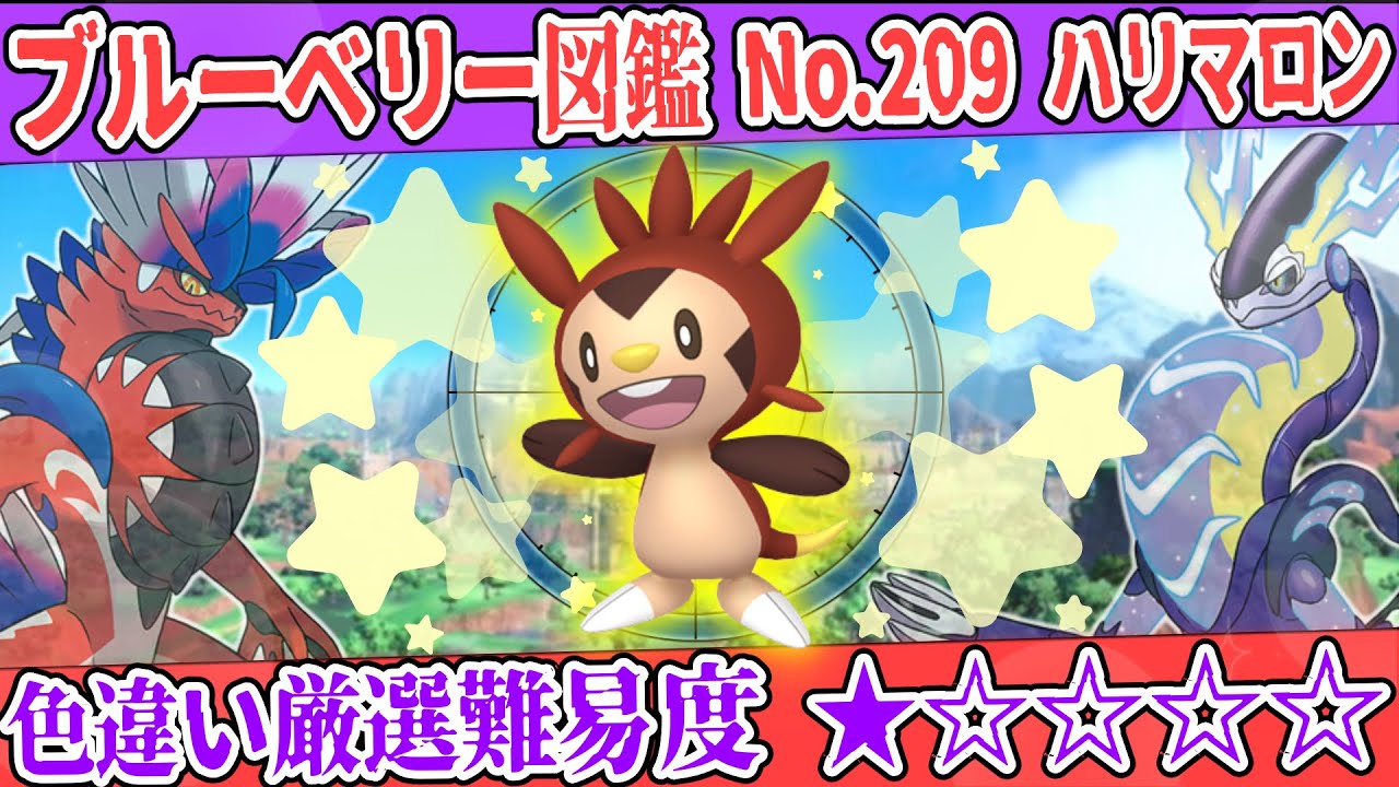 【ブルーベリー図鑑No.209】色ハリマロン厳選方法解説！【#ポケモンSV #藍の円盤】