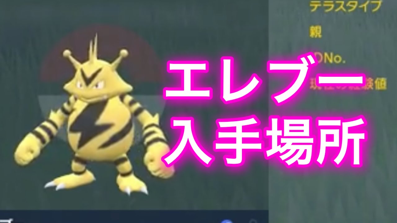 【ポケモンSV】【藍の円盤】エレブー入手場所