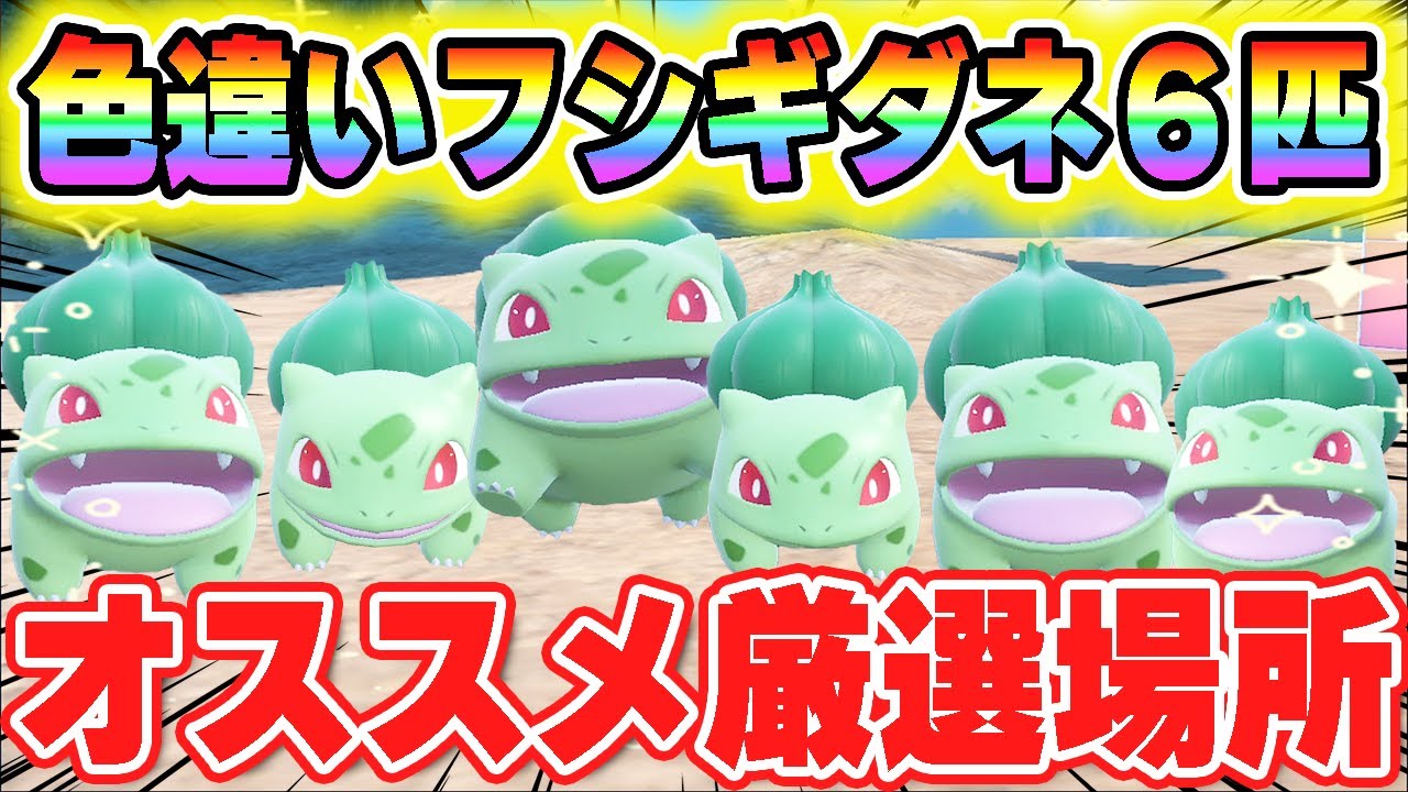 ３０分で４匹！色違いフシギダネがいっぱいゲットできる場所を紹介！【ポケモンSV藍の円盤】