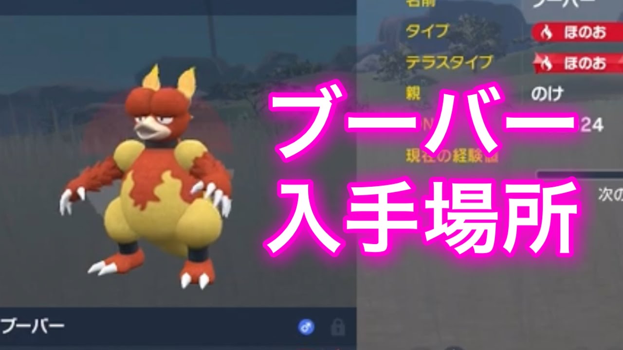 【ポケモンSV】【藍の円盤】ブーバー入手場所