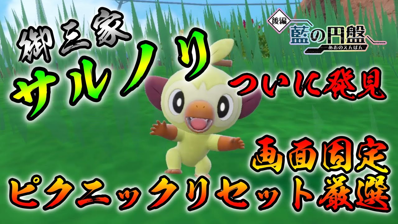 【ポケモンSV/藍の円盤】 サルノリ(バチンキー/ゴリランダー)の色違い厳選方法をご紹介 【画面固定ピクニックリセット厳選】リクエスト 最適解