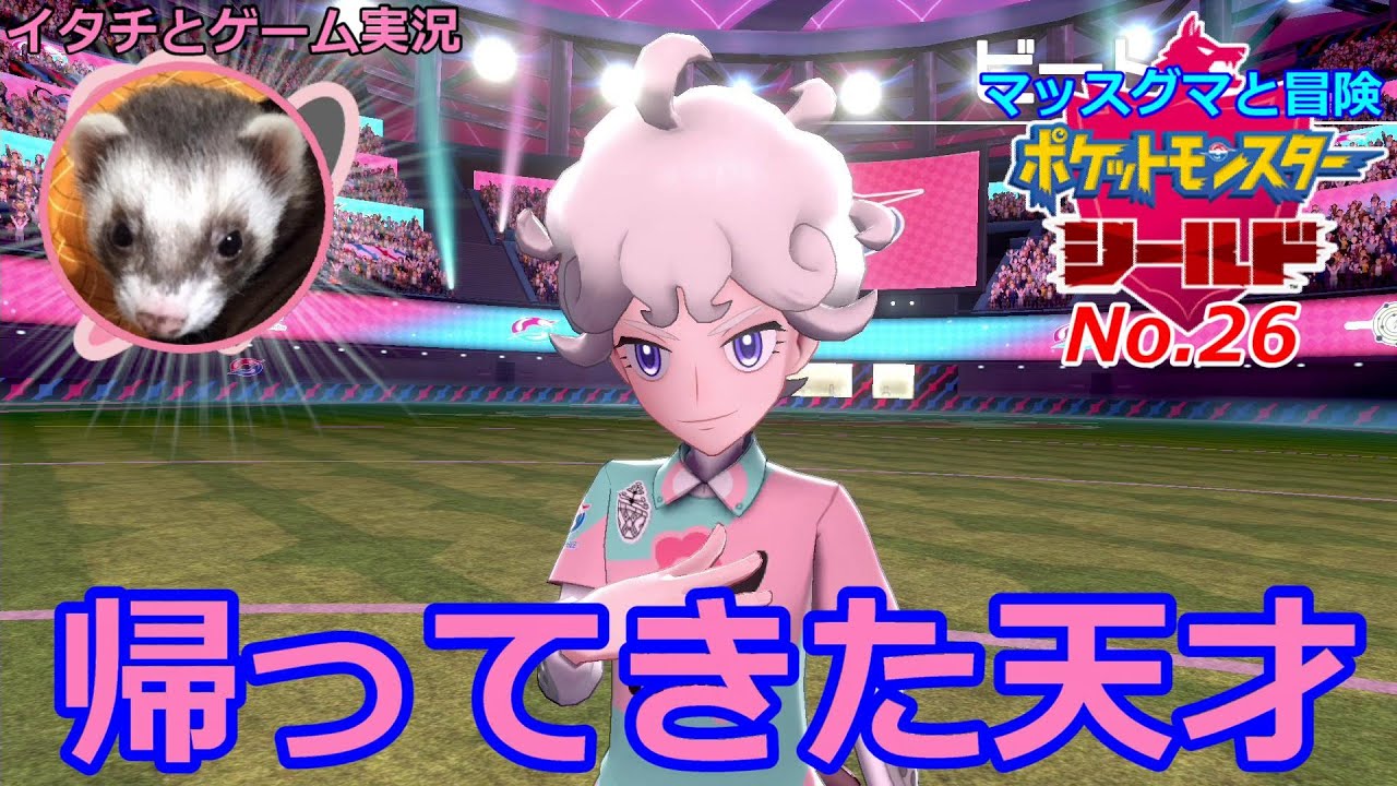 【ポケモン盾】マッスグマと冒険No.26【ピンク in back】