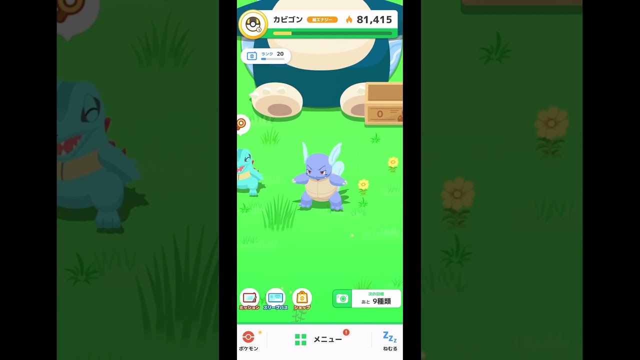 本日の#ポケモンスリープ  （朝からこの表情のカメール）