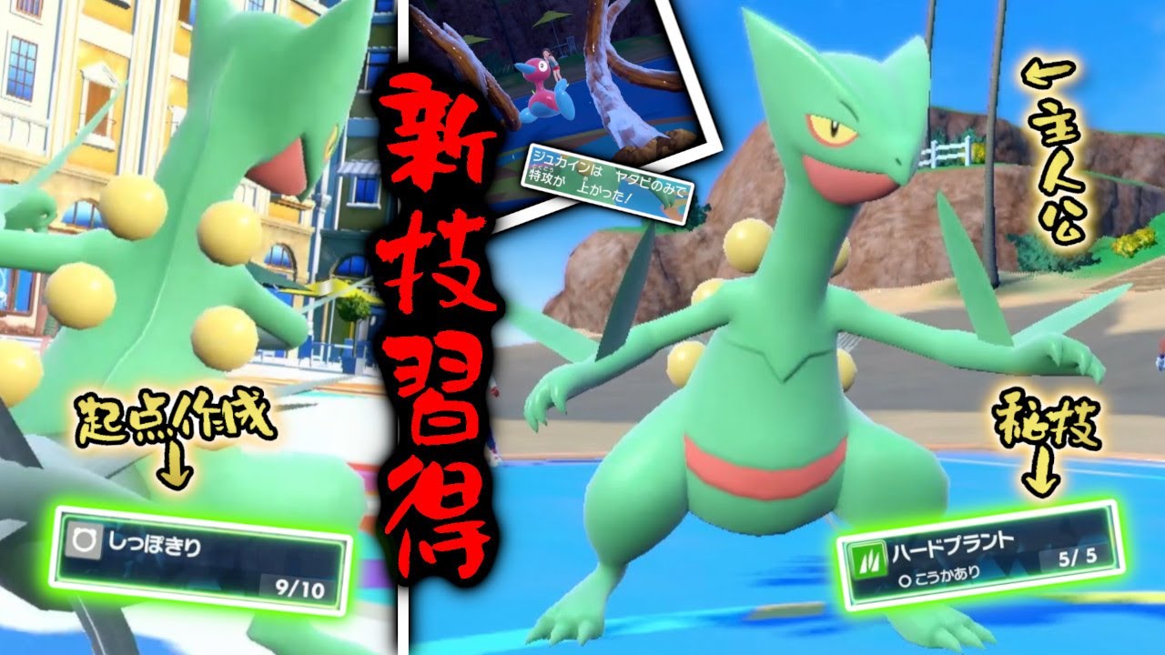 しっぽきりで味方のサポート＆覚醒。ついにジュカインが新技を習得して帰ってきた！【ポケモンSV】