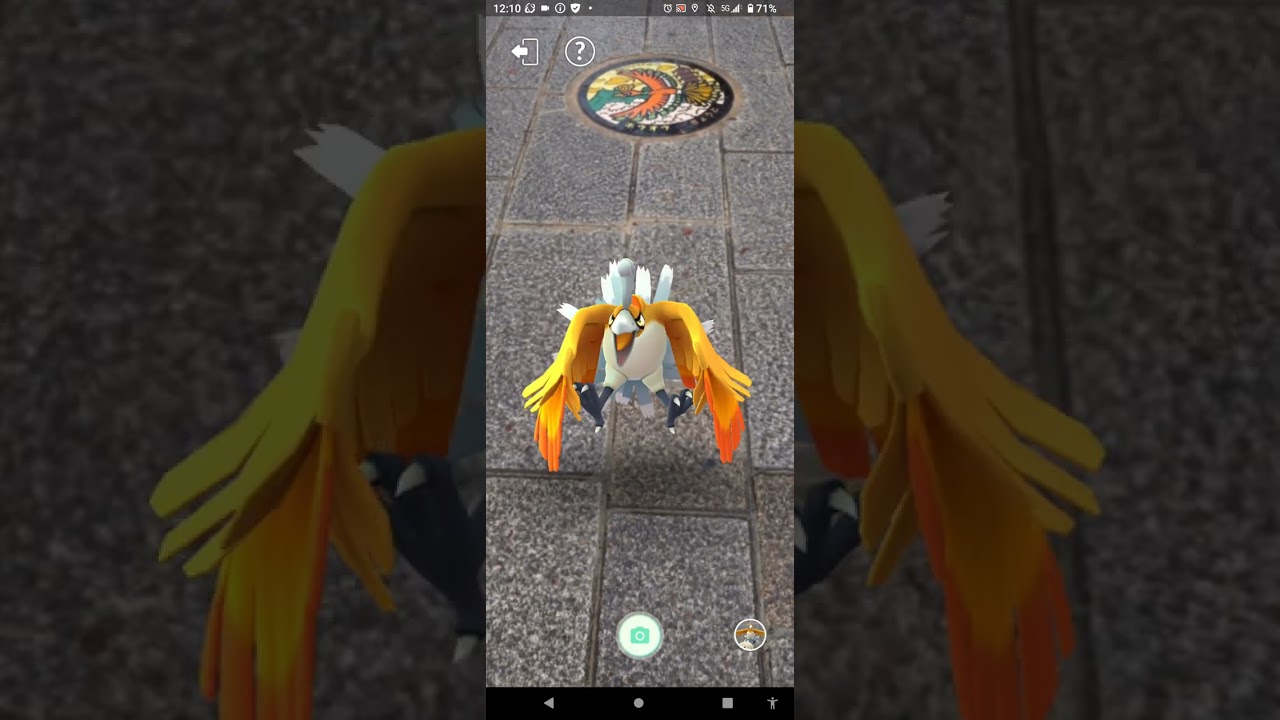 ポケモンを探しに　出かけた先で、出会ったポケモンマンホール京都府編＃３．５（金ホウオウ版）