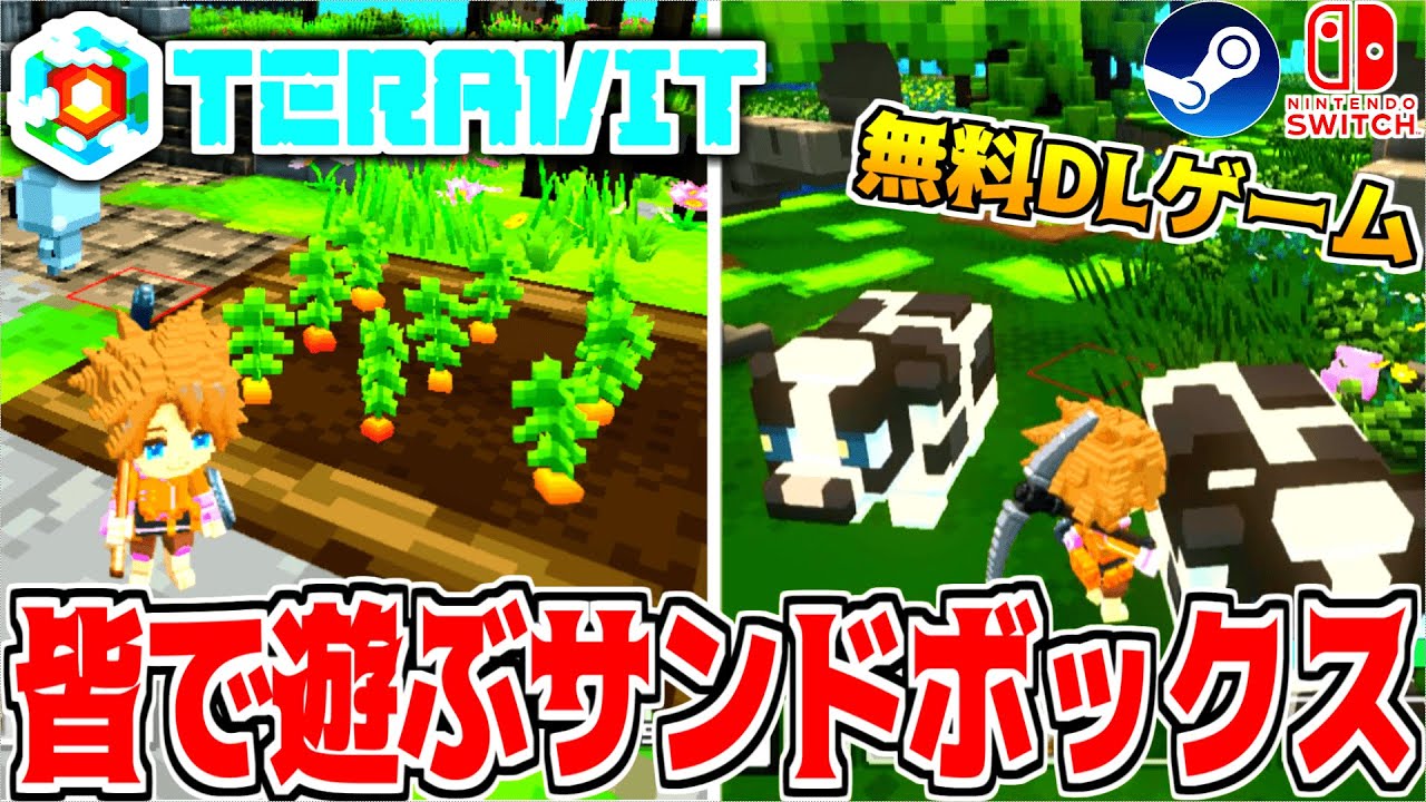switchの無料サンドボックスゲームで遊んだらハマったｗ【テラビット/TERAVIT】マイクラ×マリオメーカー風