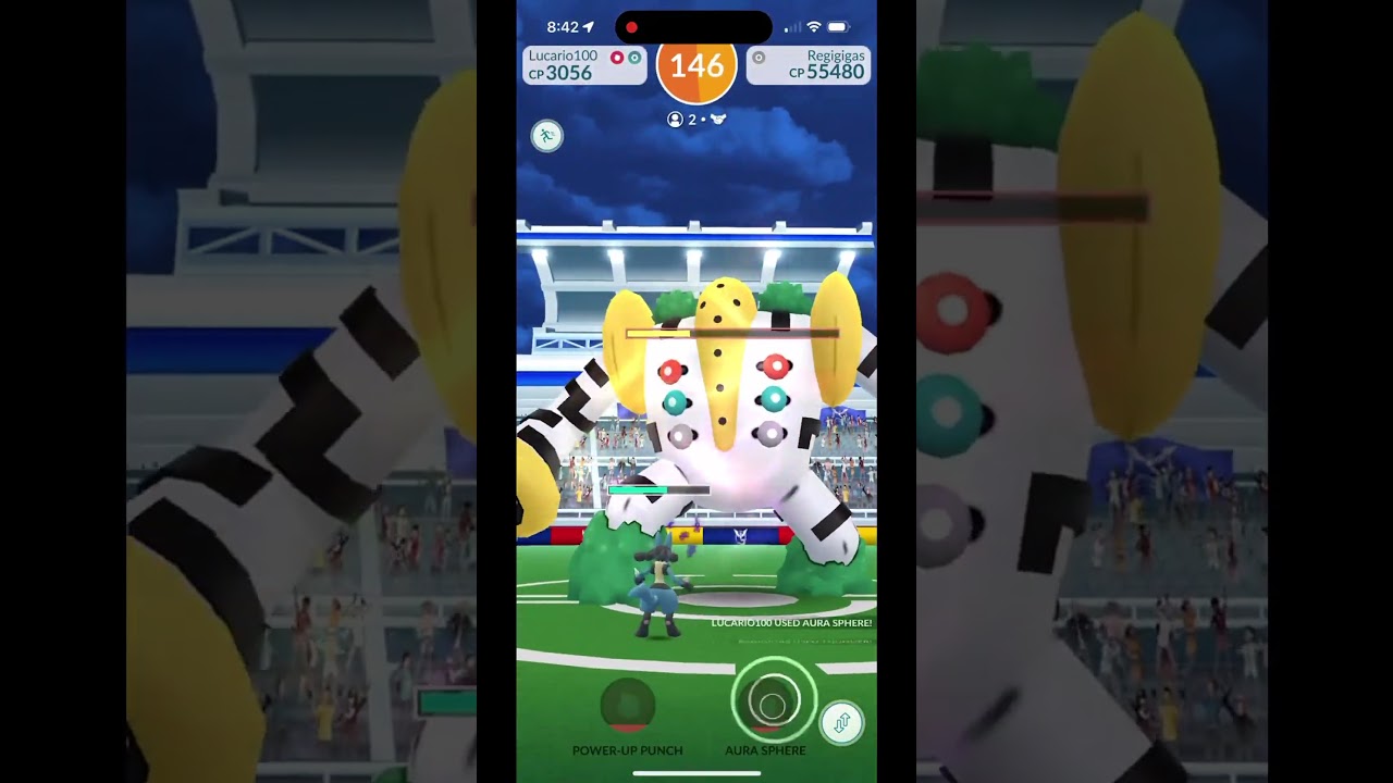 Duo Regigigas - jaw dropping speed! #pokemongoshorts #legendaryraids #pokémongovideos#regigigas#duo