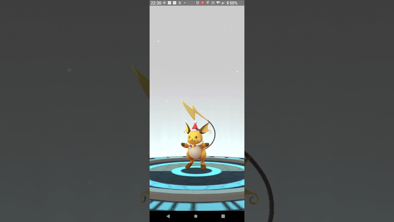 【ポケモンGO】ピカチュウ（ホリデー）をライチュウに進化させる。