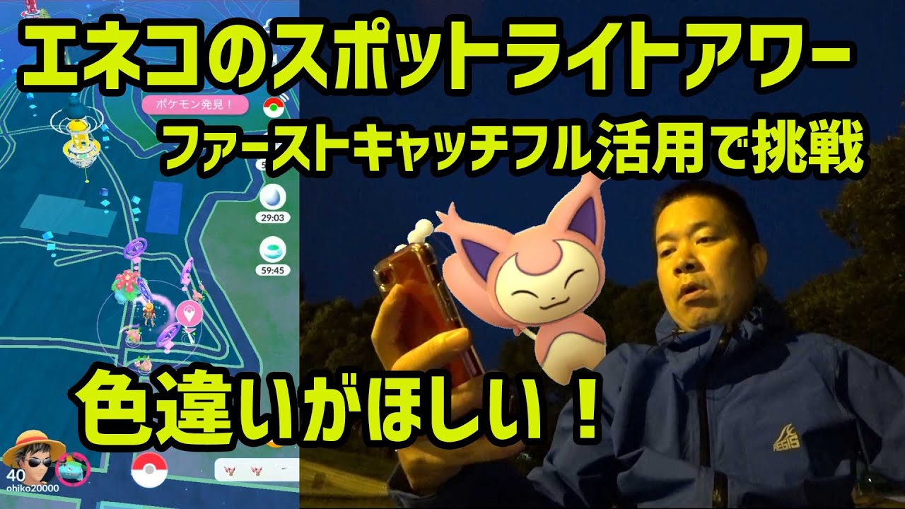 【ポケモンGO】色違いエネコ求めてファーストキャッチで全力挑戦