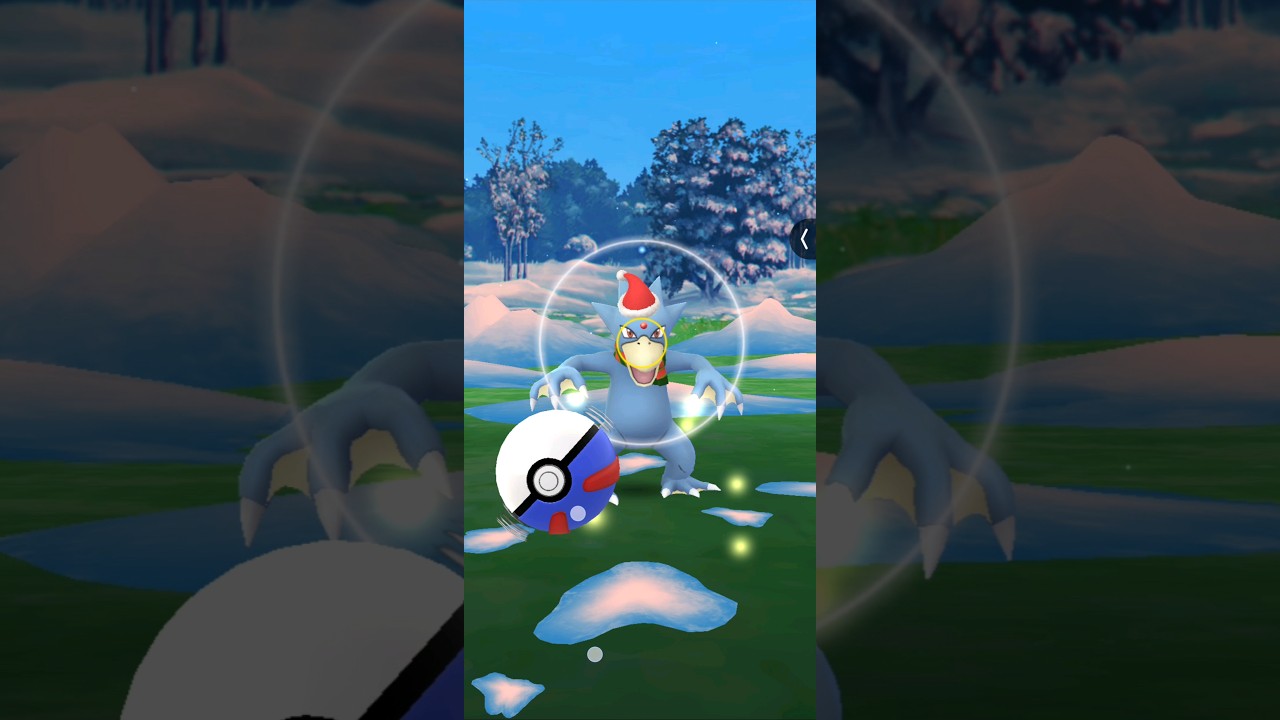 Wild winter costume Golduck spawn #pokemongogaming #pokemon #pokemongogaming