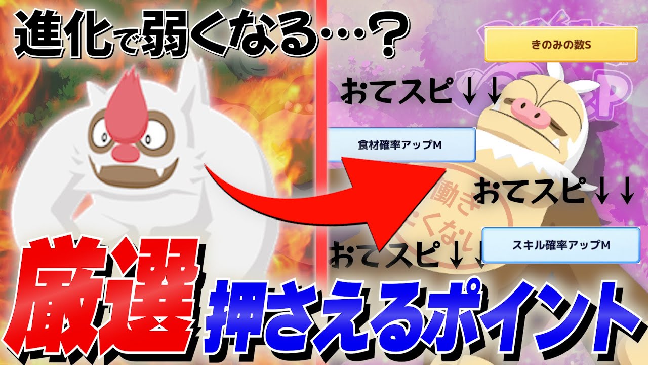 【考察】ケッキング…進化させる？厳選の注意点を使用感と数字を元に徹底考察＆解説！！【ポケスリ】