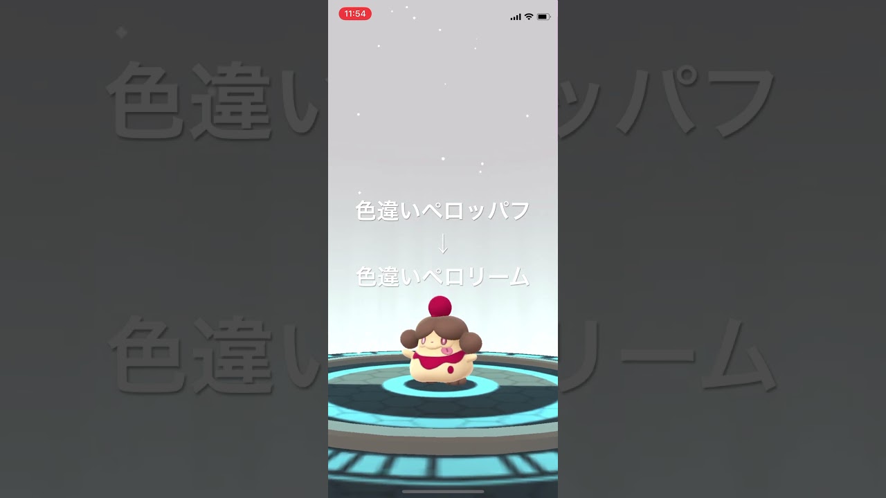 ポケモンGO 色違いペロッパフを色違いペロリームへ進化！ #pokémon