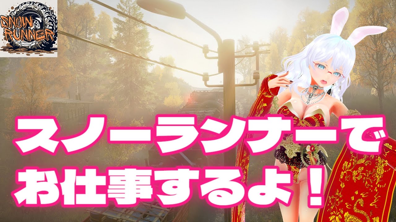 【#バ美肉vtuber 】#スノーランナーでお仕事！(ドン)(少しだけアムール)【#兎姫の流れ 】【ソロプレイ】