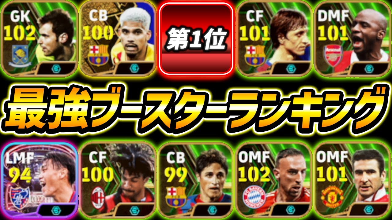 【最新】最強ブースターランキングTOP10！1位はあの最強選手！この10名が現環境最強です！【eFootball2024,イーフットボール2024,イーフト】