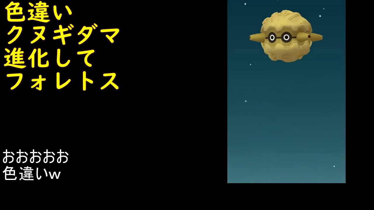 色違いクヌギダマからフォレトスに進化【ポケモンGO】