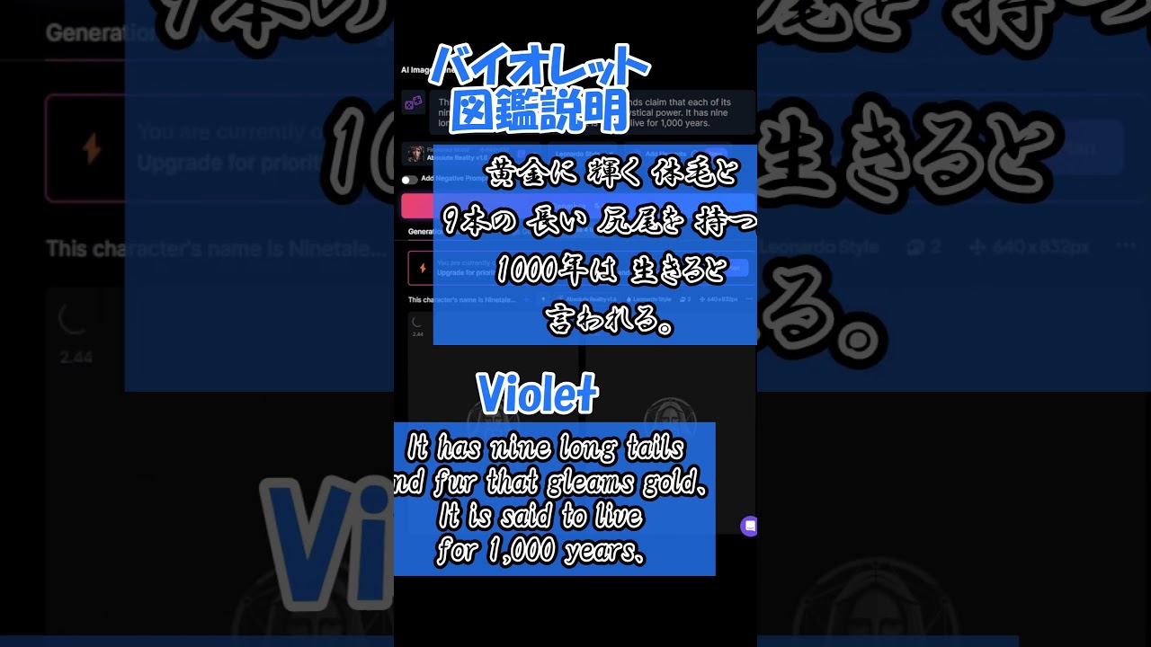 【ポケモン】AIに「キュウコン」を想像してもらった結果……#shorts  #ポケモン #ポケモンsv #pokemon