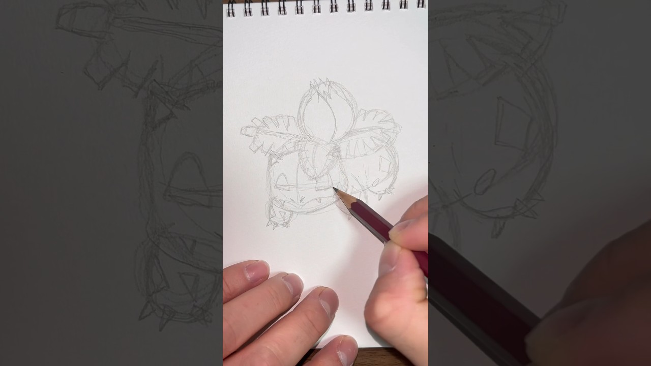 【No2.フシギソウ】 ポケモンを描き続けたら上手くなるの? #努力　#ポケモン　#お絵描き