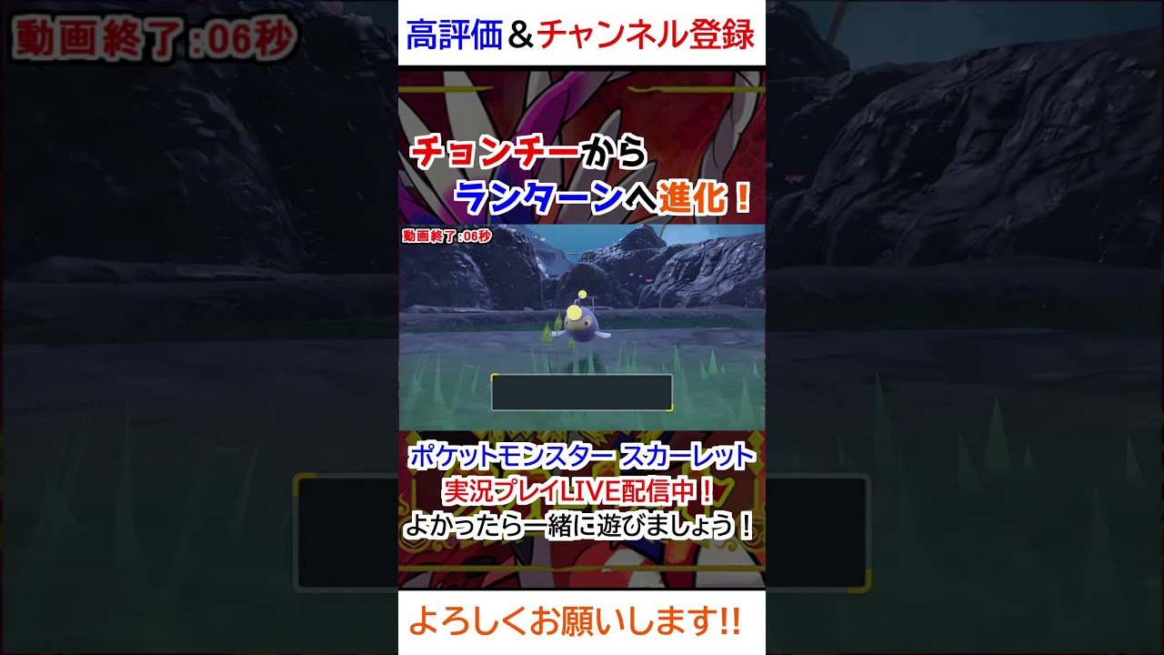 チョンチー→ランターン進化【ポケモンSV】