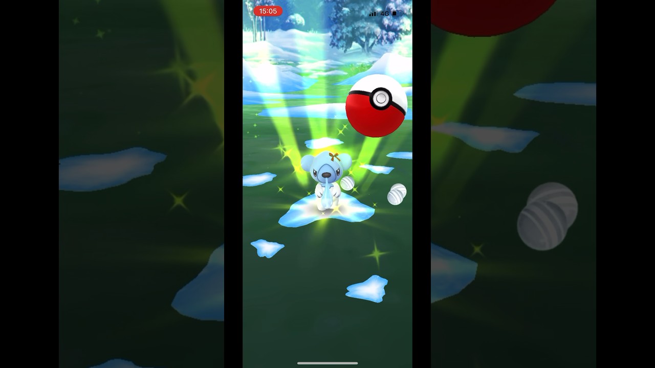 ポケモンgo 野生の特別なリボンをつけたクマシュンゲットチャレンジ　リボンをつけた特別なツンベアー　#pokemongo