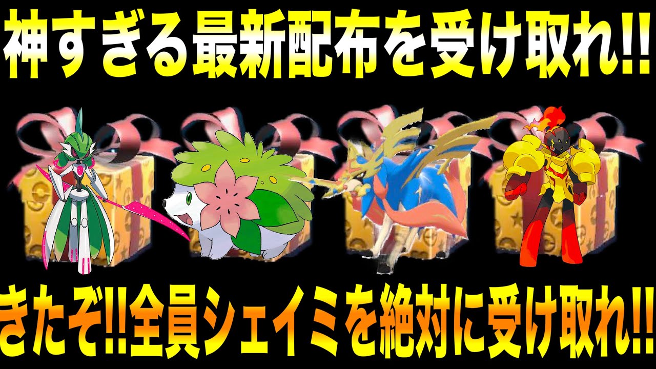 【緊急速報】公式からの神すぎる最新配布を受け取れ！！きたぞ！！全員シェイミを絶対に受け取れ！！配布情報まとめ！【ポケモンSV/スカーレット/バイオレット/ゼロの秘宝/碧の仮面/藍の円盤/番外編/GO】