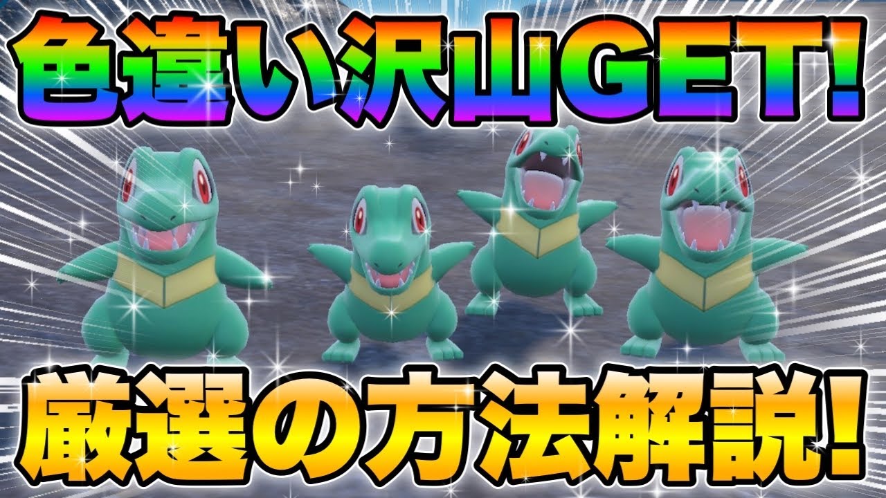 【ポケモンsv厳選】色違いワニノコの効率的な入手方法！