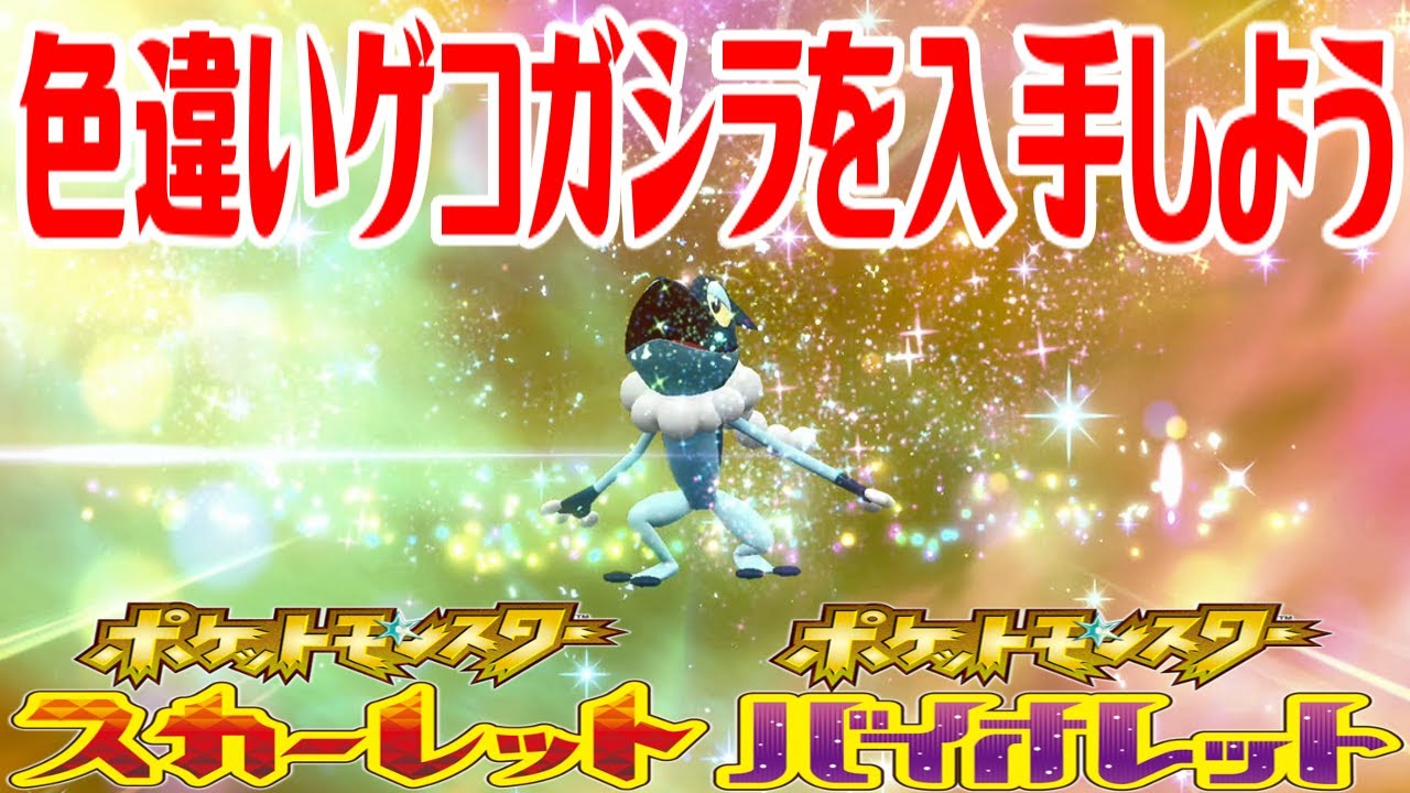 【ポケモンSV】色違いゲコガシラを入手しよう 進化入手【ポケットモンスター スカーレット・バイオレット ゼロの秘宝 藍の円盤】Pocket Monsters
