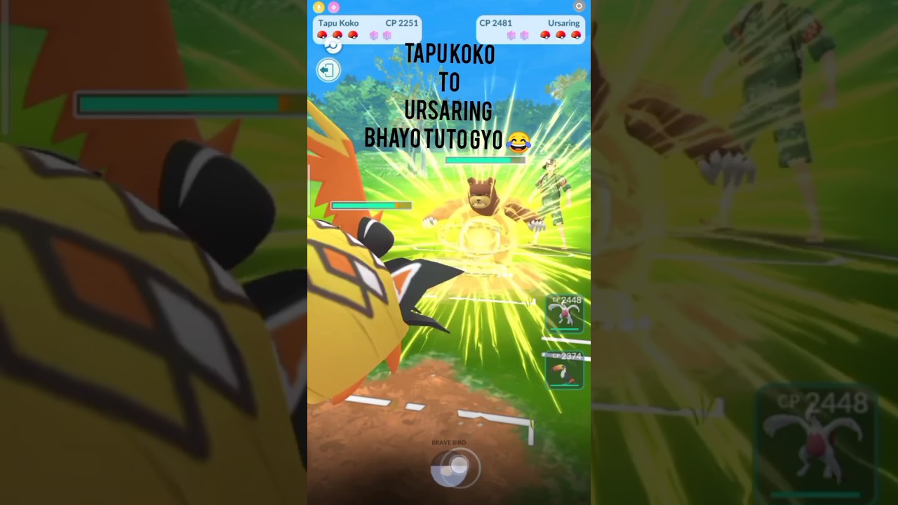 tapu Koko vs ursaring  (ultra league) PvP bettle 😌 in Pokemon go #viral #pokemon #gblteam