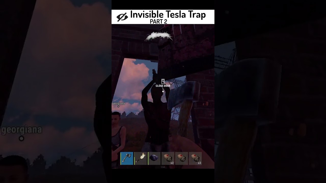 Invisible Tesla Coil Trap Base / Part 2 #cableguyrust #rust #rustpcgame #gaming #rustgame #rustclip