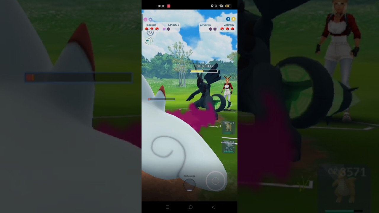 Togekiss VS ✨ Zekrom and sylveon Very interesting match #shorts #pokemongo