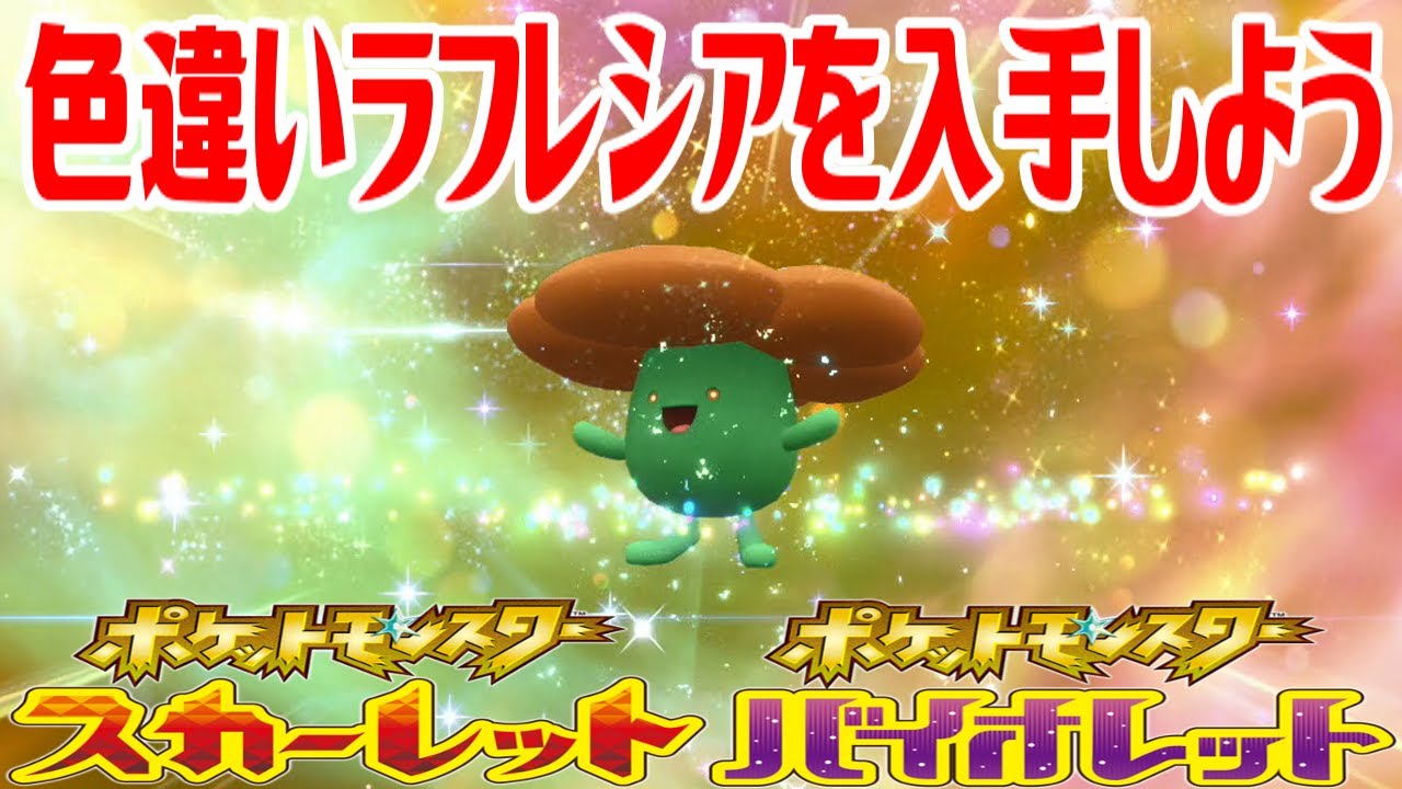 【ポケモンSV】色違いラフレシアを入手しよう 進化入手【ポケットモンスター スカーレット・バイオレット ゼロの秘宝 藍の円盤】Pocket Monsters