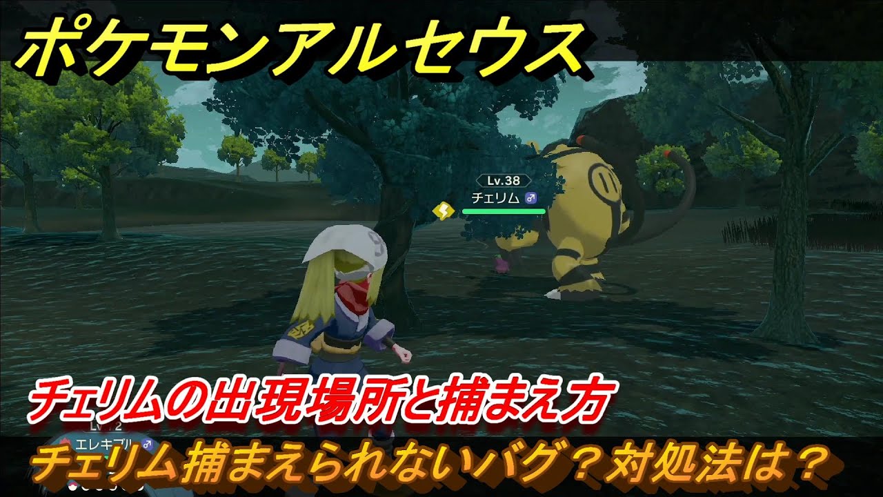 ポケモンアルセウス　チェリム捕まえられないバグ？対処法は？　チェリムの出現場所と捕まえ方　＃２５４　【Pokémon LEGENDS アルセウス】