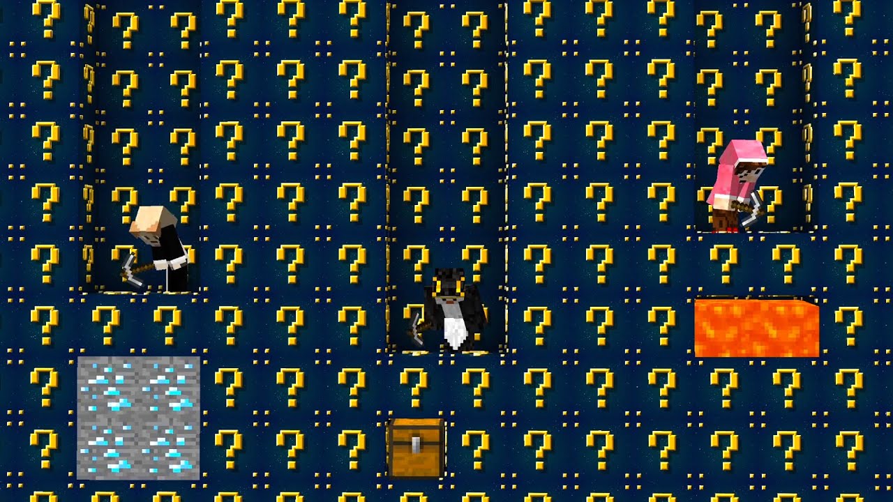 星のラッキーブロックで宝探しバトル【マイクラ】