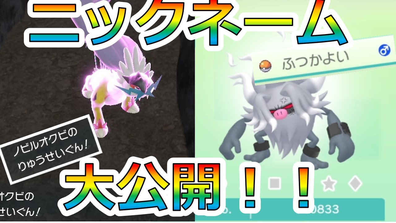 ニックネーム大公開！！77連発！！【ポケモンSV】【ニックネーム】【タケルライコ】【コノヨザル】