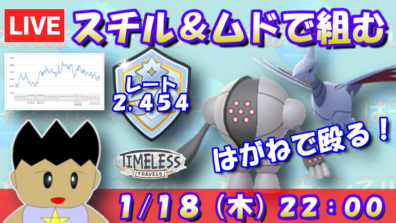 【ポケモンGO】レジスチル＆エアームドコンビで挑む！はがねで殴れ！！レート：2,454～【ファンタジーカップSLVer.】【GBL】 #pokemongo  #gbl