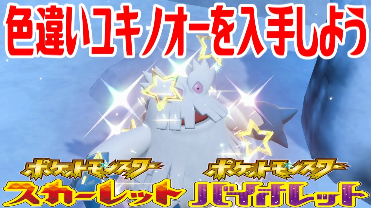 【ポケモンSV】色違いユキノオーを入手しよう【ポケットモンスター スカーレット・バイオレット ゼロの秘宝 藍の円盤】Pocket Monsters